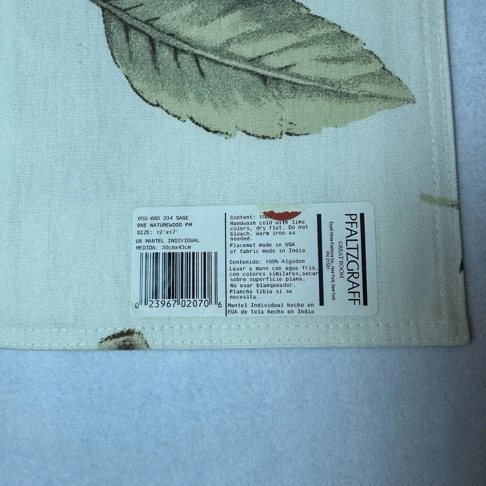 Pfaltzgraff Naturewood Placemats Set Of 4 Garden Leaves Birdhouse 12